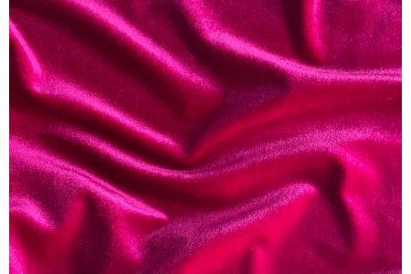 Brilliant Saturated Fuchsia Stretch Polyester Velvet