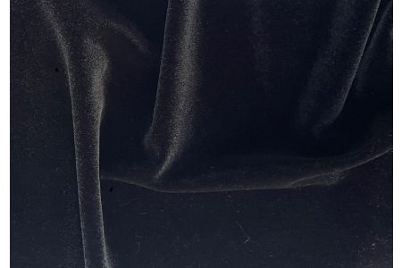 Chic Jet Black Stretch Polyester Velvet