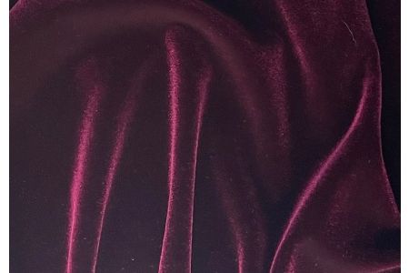 Burgundy Noir Stretch Polyester Velvet