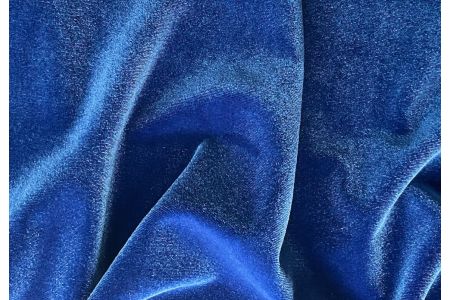 Sapphire Blue Stretch Polyester Velvet