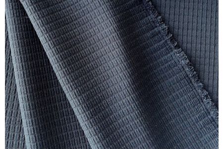 Delicate Mock Quilted Black Stretch Polyester