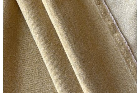 Brushed Flaxen Wheat Wool Twill Coating                                