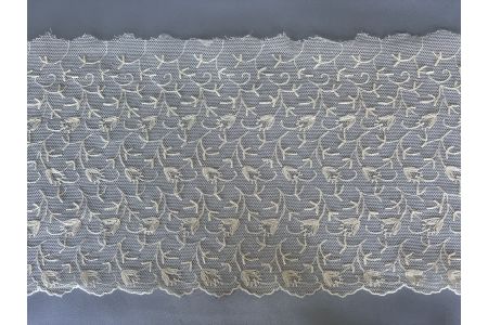 7" All-Over Floral Vintage Cotton Lace Trim (Made in France)