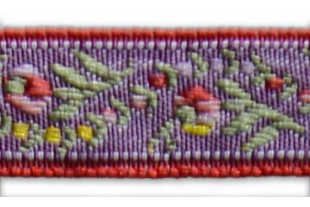 1/2" Tumbling Rosebuds Woven Ribbon